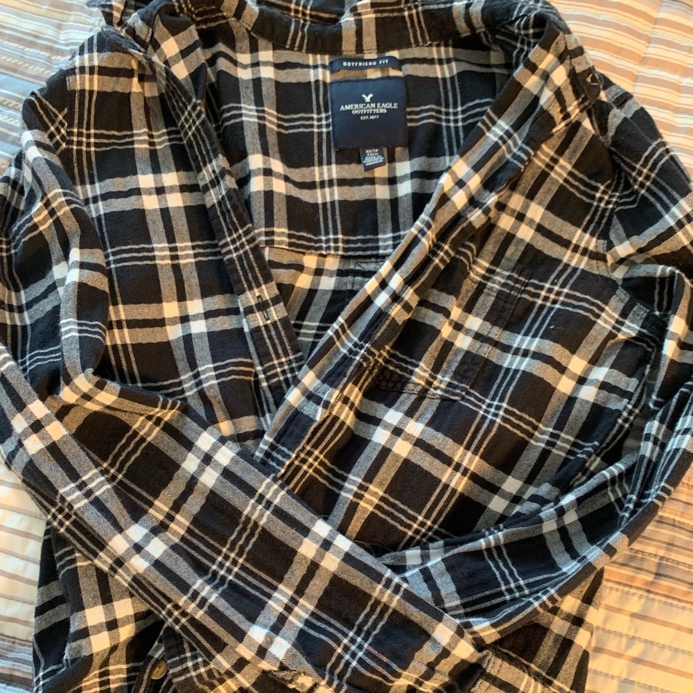 Boyfriend fit American eagle flannel